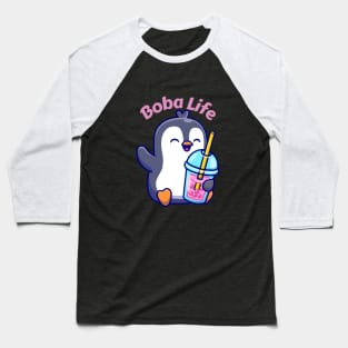 Cute penguin boba tea lover Baseball T-Shirt